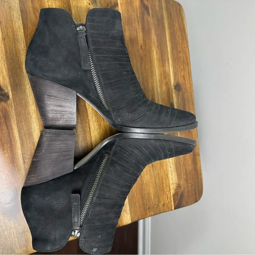 Paul Green Leather Banded Ankle Boots Size UK 6/‎ US 8.5 Black EUC